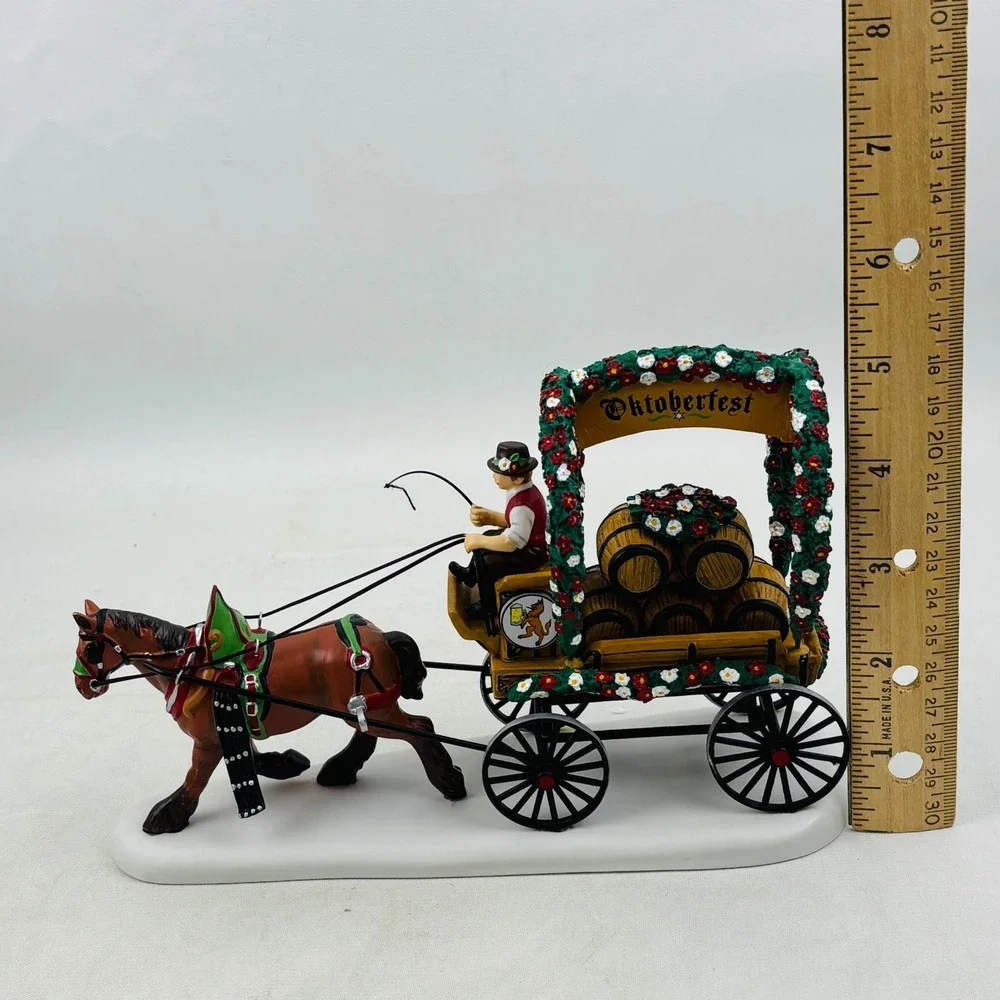 Dept 56 Alpine Village Wolfstein Beer Wagon Oktoberfest Horse Carriage 808756‎